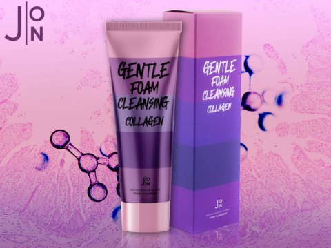 J:on Пенка для умывания с коллагеном Gentle Foam Cleansing Collagen