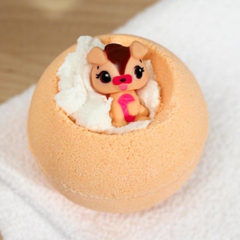 Bomb Master Бомбочка для ванн «Весёлые зверята» оранжевая, 130 г 