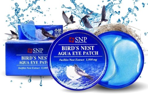 SNP Гидрогелевые омолаживающие патчи с ласточкиным гнездом Bird's Nest Aqua Eye Patch, 60 шт.