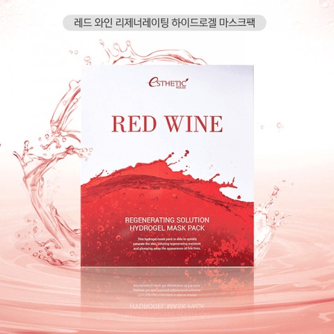 Esthetic House Гидрогелевая маска для лица с красным вином Red Wine Regenerating Solution Hydrogel Mask Pac
