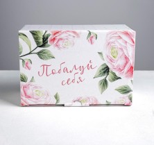 Коробка‒пенал «Побалуй себя», 22 × 15 × 10 см