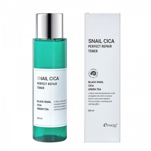 Esthetic House Восстанавливающий тонер для лица с муцином улитки Snail Cica Perfect Repair Toner