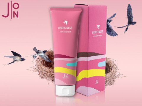 J:on Пенка для умывания с ласточкиным гнездом Bird's Nest Cleansing Foam