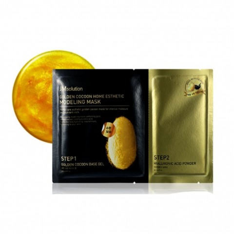 JMsolution Альгинатная маска для лица с золотым шелкопрядом Golden Cocoon Home Esthetic Modeling Mask