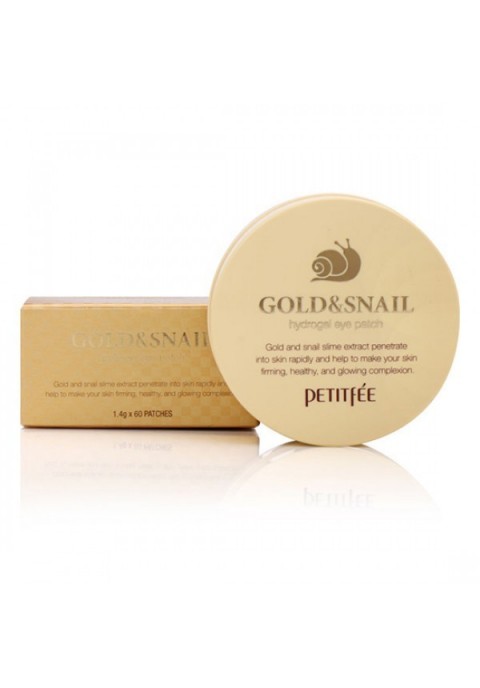 Petitfee Гидрогелевые патчи с муцином улитки и золотом Gold & Snail Hydrogel Eye Patch