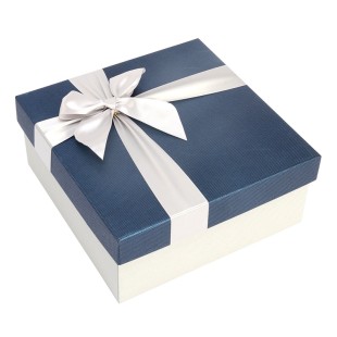 Подарочная коробка средняя с бантом (цвет в ассортименте)