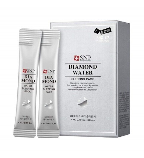 SNP Ночная маска увлажняющая с алмазной пудрой и гиалуроновой кислотой Diamond Water Sleeping Pack, 4 мл.