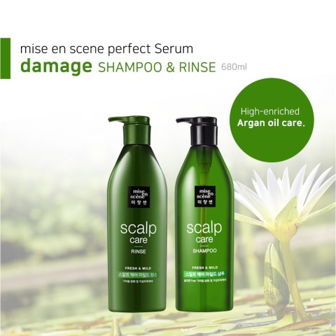 Кондиционер ополаскиватель для чувствительной кожи головы Mise en Scene Scalp Care Rins, 680 мл.