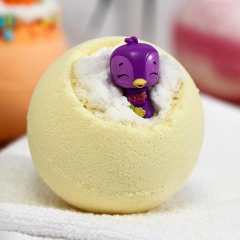 Bomb Master Бомбочка для ванн «Весёлые зверята» микс, жёлтая, 130 г