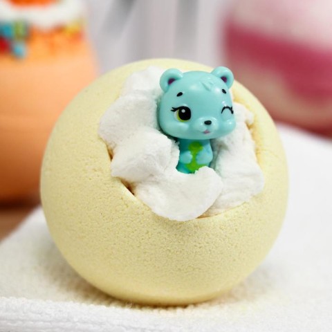 Bomb Master Бомбочка для ванн «Весёлые зверята» микс, жёлтая, 130 г