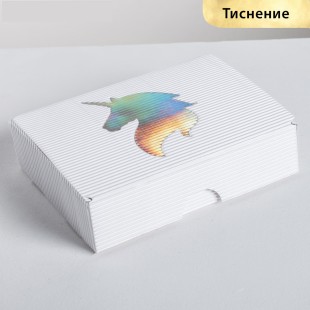 Коробка подарочная "Единорог", 21х15х5 см. 