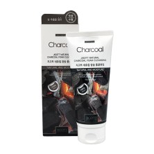 Очищающая пенка для умывания Jigott с древесным углем Natural Charcoal Foam Cleansing, 180 мл.
