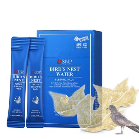 SNP Ночная маска омолаживающая с экстрактом ласточкиного гнезда Bird’s Nest Water Sleeping Pack, 4 мл