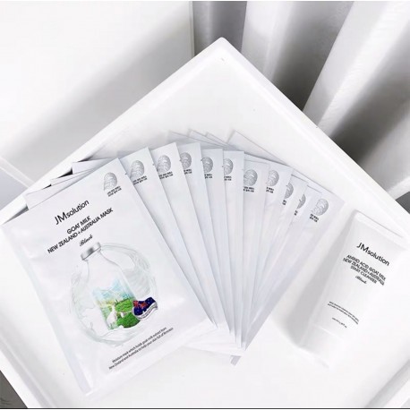 JMsolution Набор масок тканевых масок для лица с козьим молоком и пенка Goat Milk New Zealand + Australia Mask