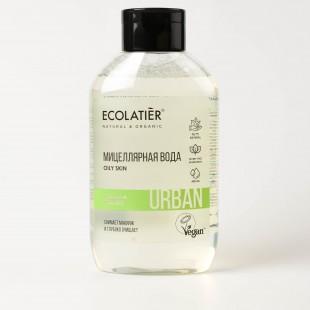 ECOLATIER URBAN Мицеллярная вода для снятия макияжа Чай матча & бамбук, 400 мл