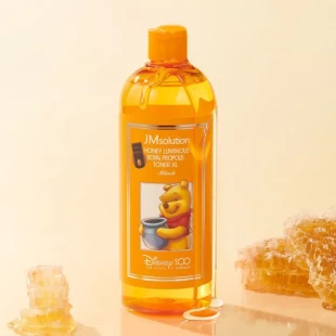 JMSolution Тонер для лица с экстрактом прополиса (Винни-Пух) HONEY LUMINOUS ROYAL PROPOLIS TONER XL BLACK DISNEY100, 600 мл