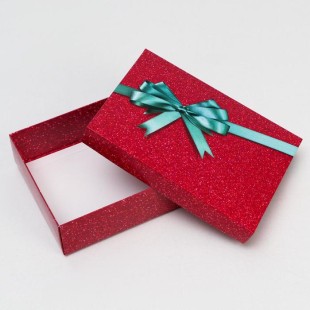 Коробка подарочная «Бант», красная, 21*15*5 см 