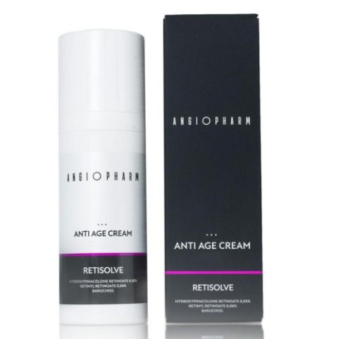 АНГИОФАРМ Крем для лица омолаживающий с комплексом ретиноидов ANGIOPHARM RETISOLVE ANTI AGE CREAM MEDIUM, 50 мл