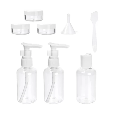 Дорожный набор ёмкостей для хранения, в косметичке, цвет МИКС, 8 предметов