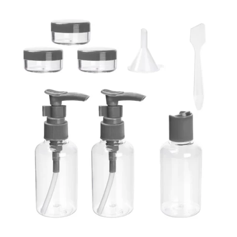 Дорожный набор ёмкостей для хранения, в косметичке, цвет МИКС, 8 предметов