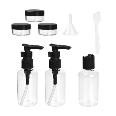 Дорожный набор ёмкостей для хранения, в косметичке, цвет МИКС, 8 предметов