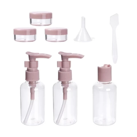 Дорожный набор ёмкостей для хранения, в косметичке, цвет МИКС, 8 предметов