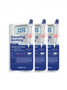 WellDerma Тканевая маска для лица успокаивающая Aquaring Soothing Weekly Smart Mask