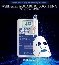 WellDerma Тканевая маска для лица успокаивающая Aquaring Soothing Weekly Smart Mask