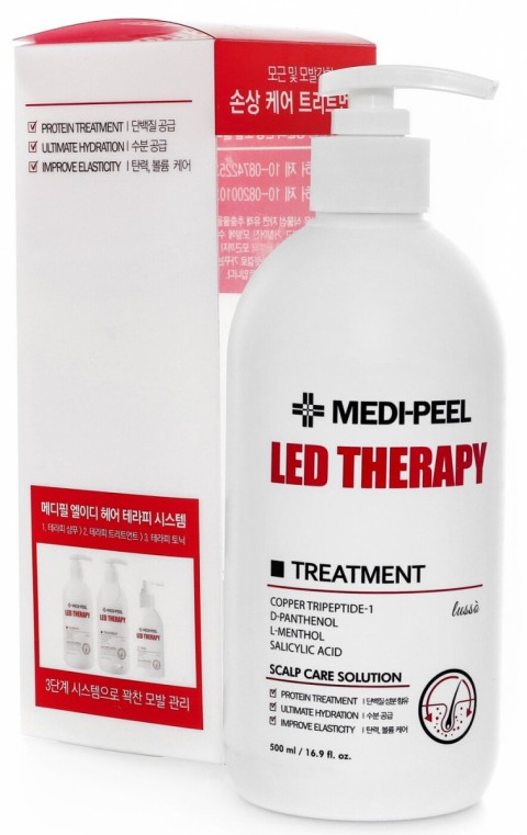 Увлажняющий лечебный кондиционер для эластичности волос Medi-Peel Led Therapy Treatment, 500 мл.