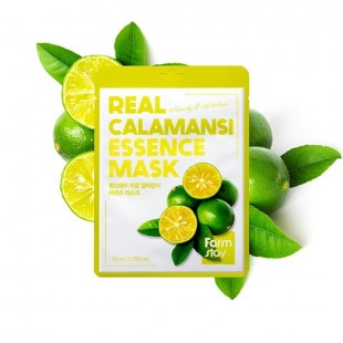 FarmStay Тканевая маска для лица с каламанси Real Calamansi Essence Mask