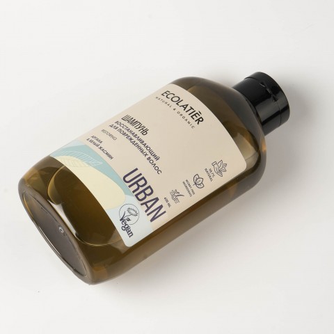 ECOLATIER URBAN Шампунь для волос восстанавливающий для поврежденных волос аргана & белый жасмин, 600 мл