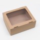 Коробка сборная крышка-дно бурая с окном 25*21*10