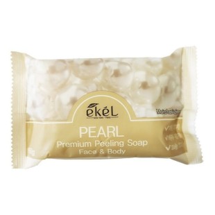 EKEL Мыло косметическое с экстрактом жемчуга Pearl Premium Peeling Soap, 150 гр
