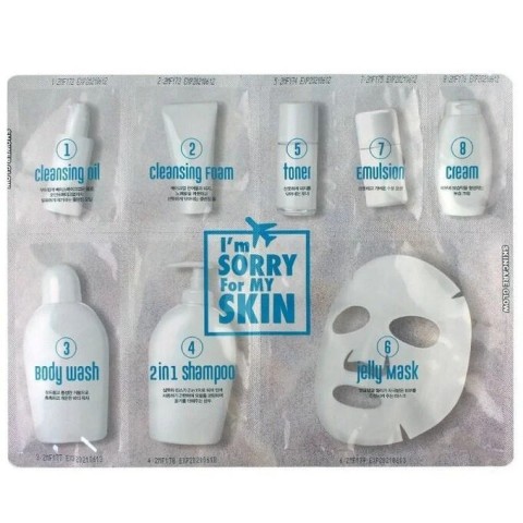I`M SORRY FOR MY SKIN Набор для путешествий 8 ЭТАПОВ 8 Step Travel Jelly Mask, 1 уп. 