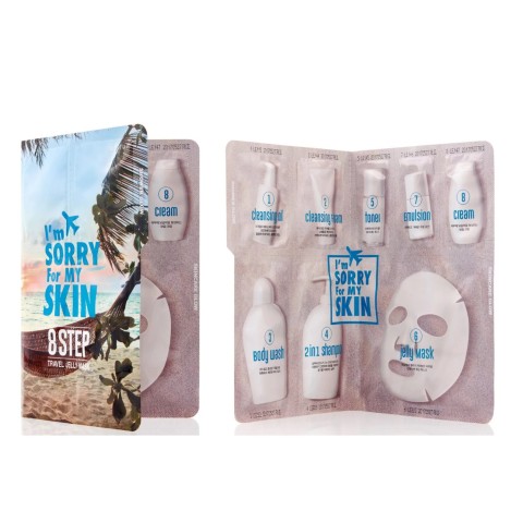 I`M SORRY FOR MY SKIN Набор для путешествий 8 ЭТАПОВ 8 Step Travel Jelly Mask, 1 уп. 