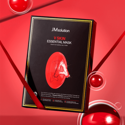 JMSolution Тканевая маска омолаживающая с ретинолом (витамин А) V SKIN ESSENTIAL MASK VITAMIN A, 1 шт.