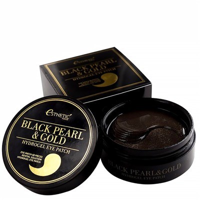 Esthetic House Гидрогелевые патчи для глаз с черным жемчугом и золотом Black Pearl & Gold Hydrogel Eye Patch, 60 шт.