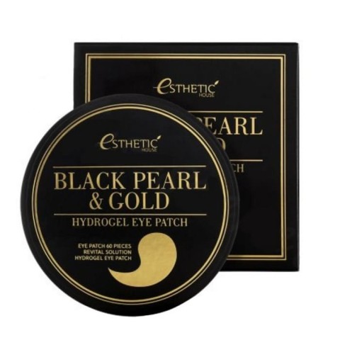 Esthetic House Гидрогелевые патчи для глаз с черным жемчугом и золотом Black Pearl & Gold Hydrogel Eye Patch, 60 шт.