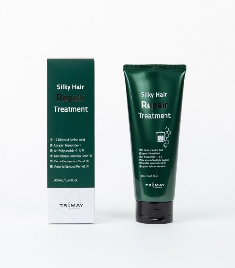 Восстанавливающий лечебный бальзам для волос Trimay Silky Hair Repair Treatment, 200 мл.
