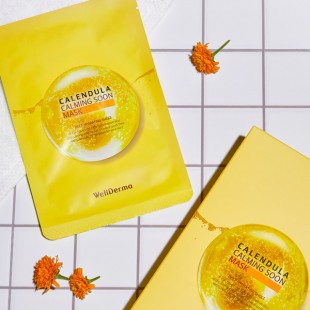 WellDerma Тканевая маска для лица с календулой Calendula Calming Soon Mask