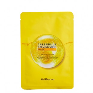 WellDerma Тканевая маска для лица с календулой Calendula Calming Soon Mask