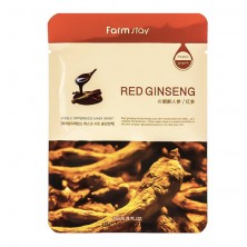 FarmStay Тканевая маска для лица с красным женьшенем Visible Difference Mask Sheet Red Ginseng