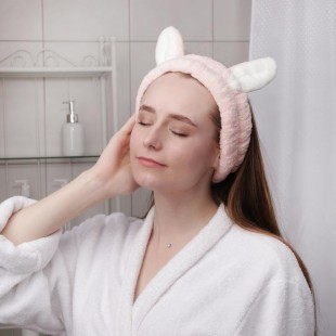 Повязка-ушки на голову "Зайка", цвет МИКС, 1 шт.