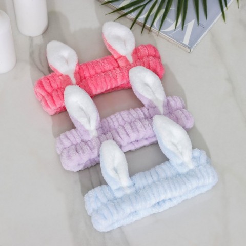 Повязка-ушки на голову "Зайка", цвет МИКС, 1 шт.