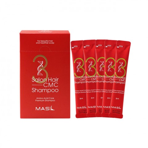 Восстанавливающий профессиональный шампунь Masil с аминокислотами 3 Salon Hair Cmc Shampoo, 8 мл.