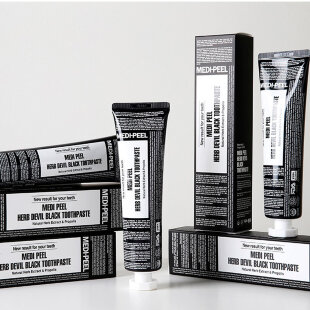 Medi-Peel Травяная зубная паста без фтора Herb Devil Black Toothpaste