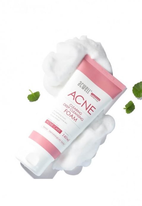 Acwell Пенка для умывания глубокое очищение Acne Clearing Deep Cleansing Foam, 140 мл