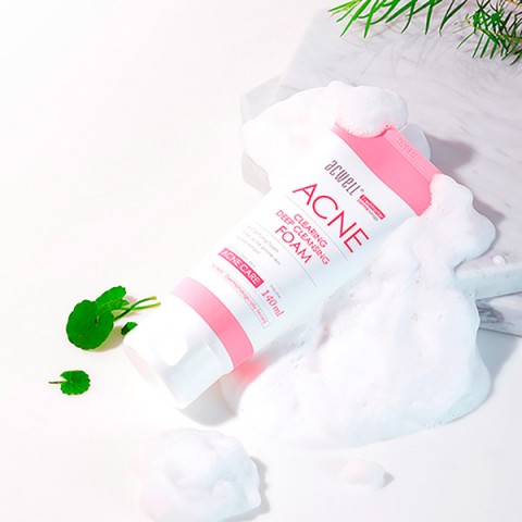 Acwell Пенка для умывания глубокое очищение Acne Clearing Deep Cleansing Foam, 140 мл