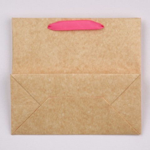 Пакет крафтовый с пвс окном «Фламинго», 24 х 20 х 11см 