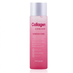 TRIMAY Питательный тонер для лица с коллагеном и розовой водой Collagen & Rose Water Nutrition Toner, 210 мл